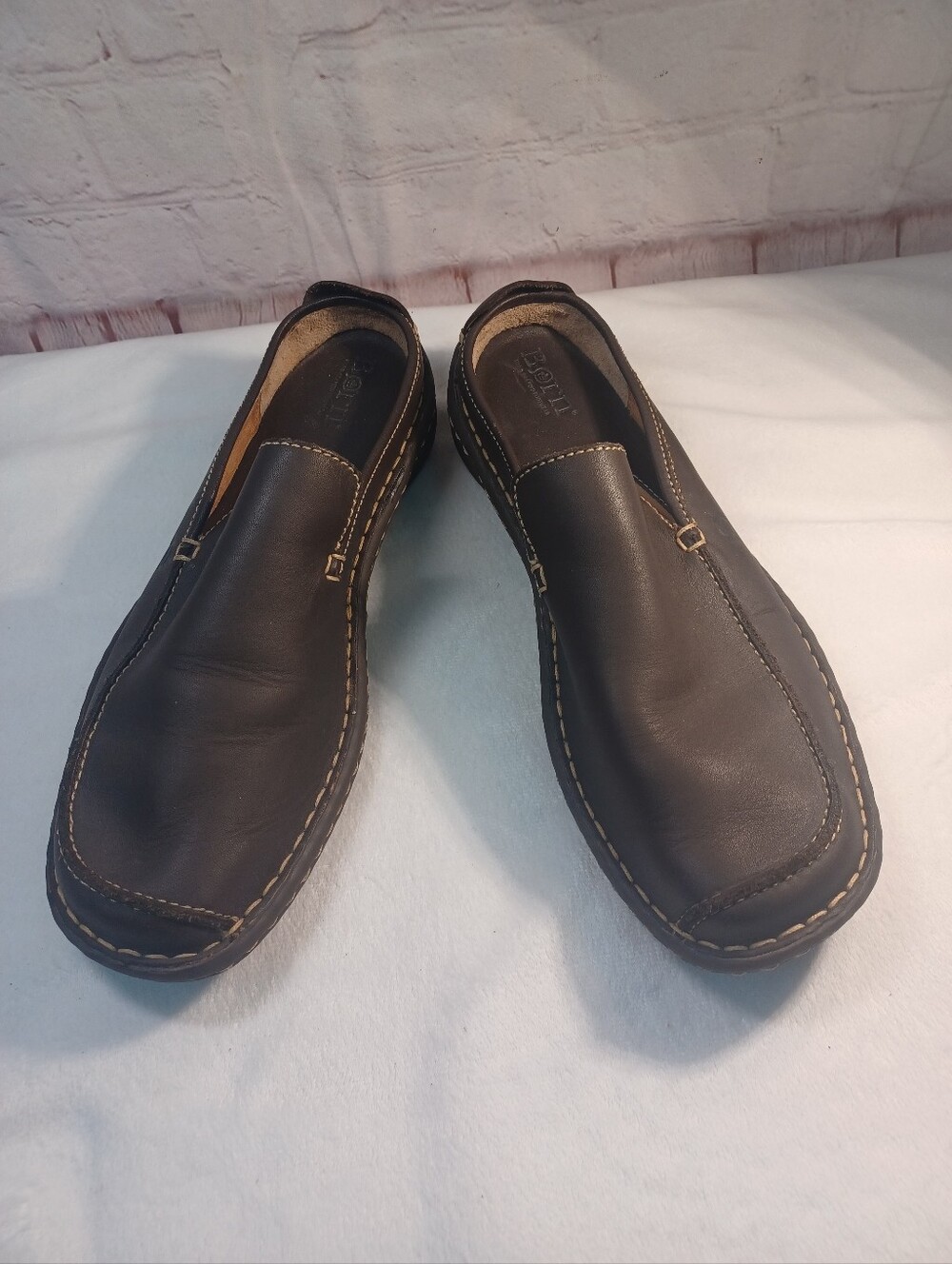 Born Sebra II Leather Loafers in Chestnut Brown  Leather Slip On 8.5 New - Picture 3 of 15